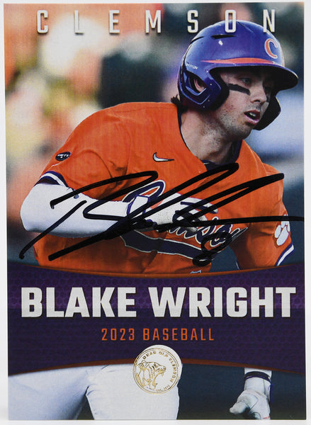 Blake Wright Signed and Unsigned Dear Old Clemson Cards