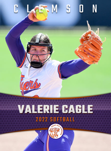 Valerie Cagle Softball Card