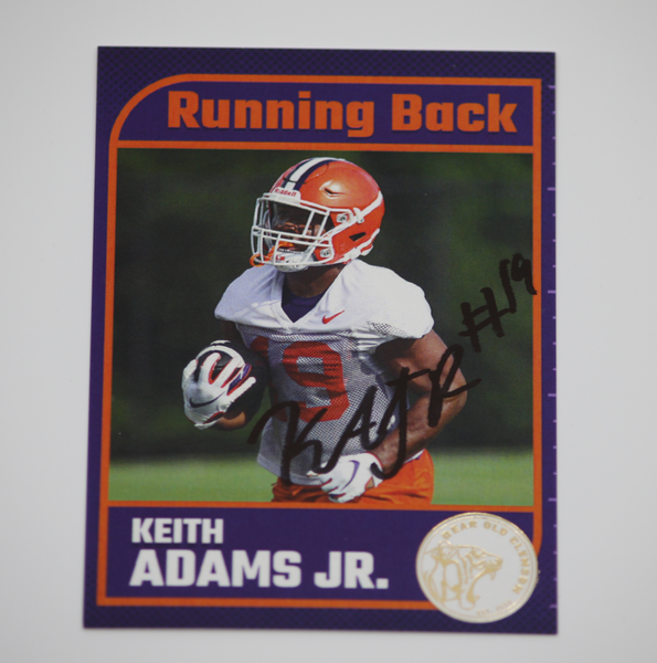 Signed Keith Adams Jr Card