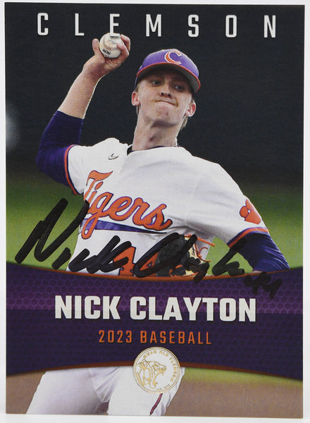 Nick Clayton Signed Dear Old Clemson Card