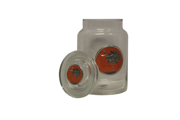 South Carolina Orange Palmetto Storage Jar