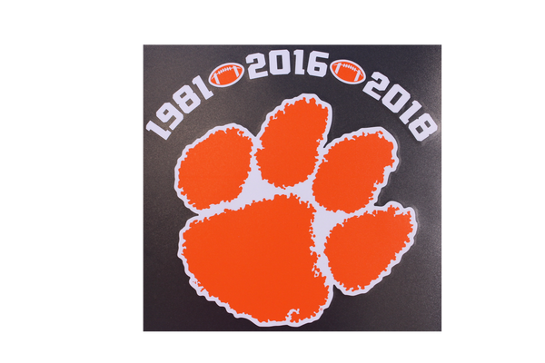 Clemson Championship Years Decal