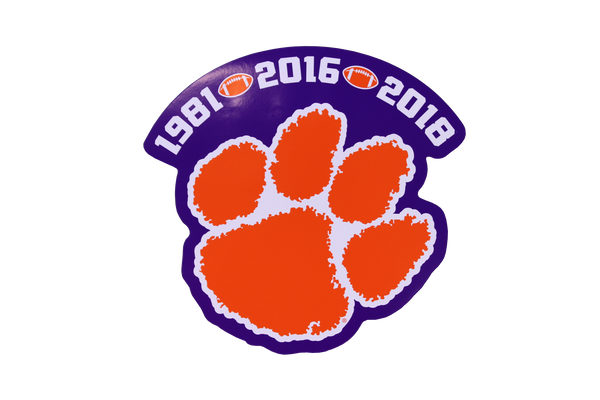 Clemson Championship Years Magnet