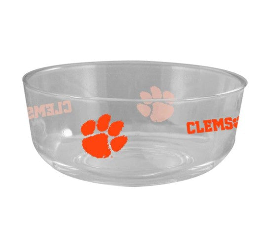 Clemson Glass Serving Bowl