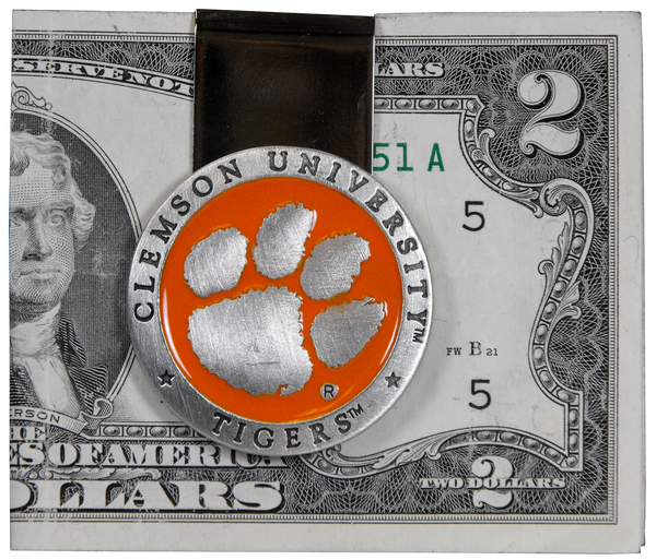 Clemson University Money Clip - Orange Medallion