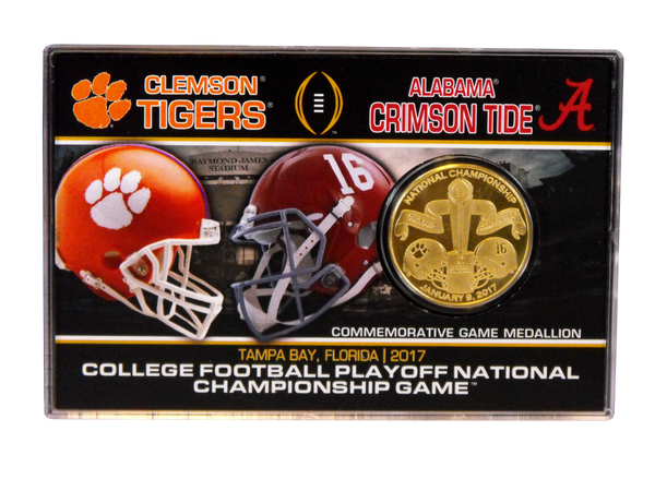 bronze football helmet 2016 National Championship Bronze Commemorative Game Medallion – clemsonframeshop