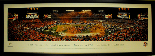 Clemson University 2017 National Championship Game Panoramic Print