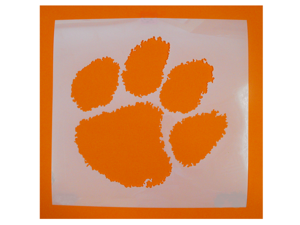 Clemson University Tiger Paw Stencil – clemsonframeshop clemson-university-tiger-paw-stencil-clemsonframeshop