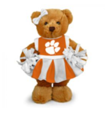 Clemson Plush Cheerleader Bear