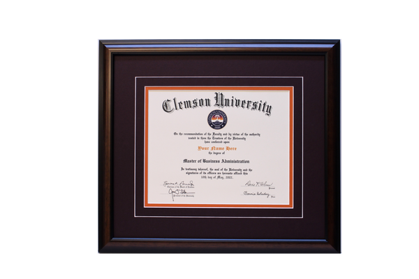 Clemson Diploma Frame Single #98