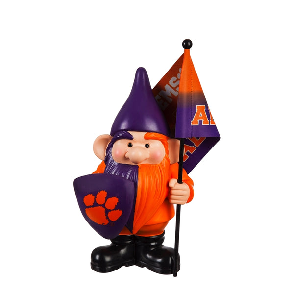 Clemson University Garden Gnome with Flag