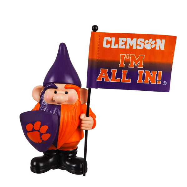 Clemson University Garden Gnome with Flag