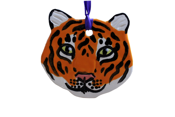 Tiger Face Christmas Ornament