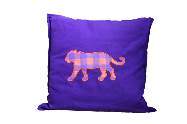 Purple Deco Pillows - Tiger Appliques