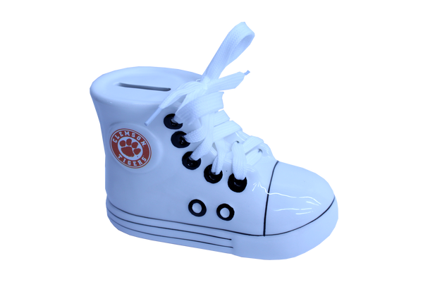 Clemson Ceramic Athletic Shoe Bank