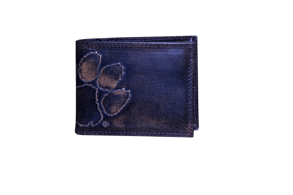 Men's Embossed Leather Bi-fold Wallet