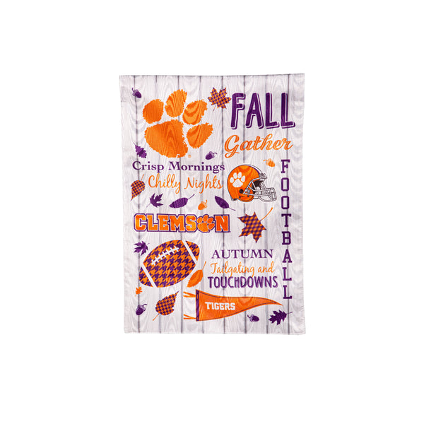 Clemson Fall Tailgate Garden Flag