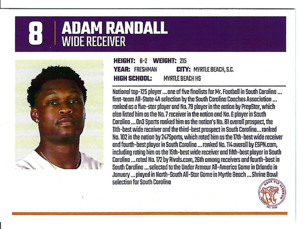 Adam Randall Limited Edition Signed Freshman Card