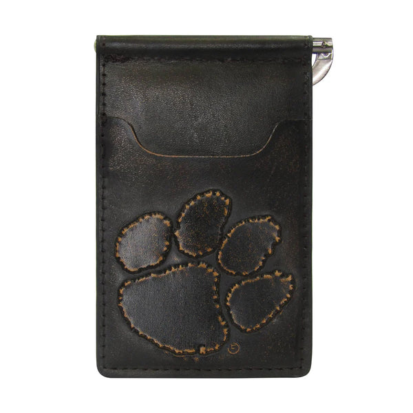 Men's Burnished Slim Wallet with Money Clip