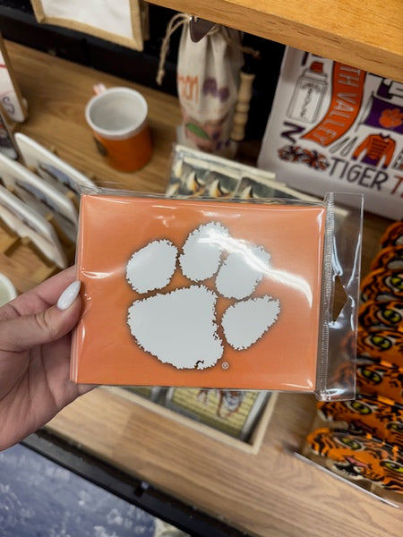 Set of 10 Clemson Tiger Paw Notecards