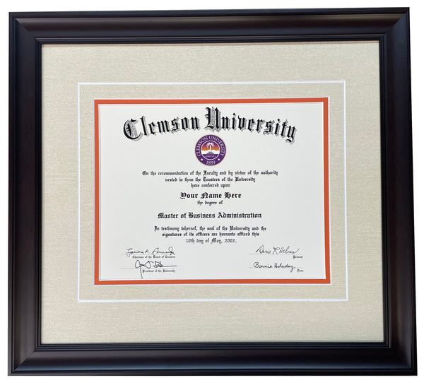 Clemson Diploma Frame Single #98
