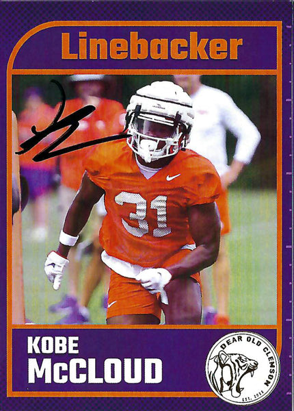 Signed Kobe McCloud Card