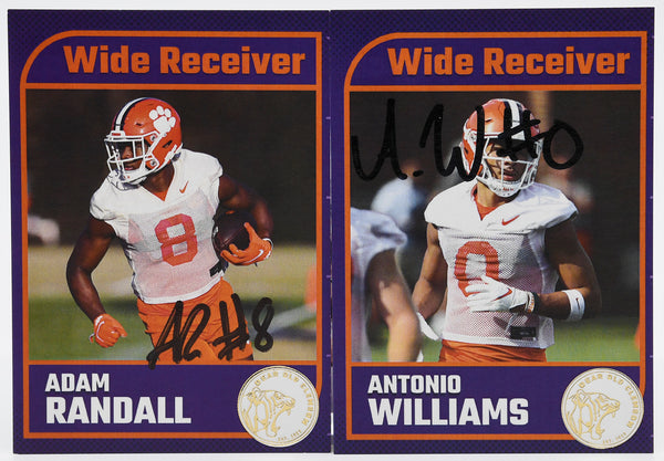 Signed Two Pack of Adam Randall and Antonio Williams Dear Old Clemson Freshman Cards