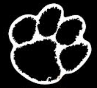 White Outline Tiger Paw Decal