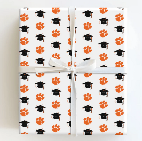 "Hats off to the Clemson Grad" Wrapping Paper
