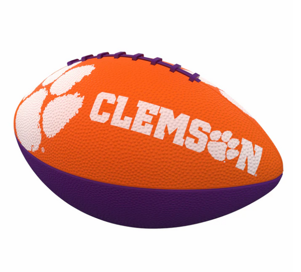 Clemson Combo Logo Junior-Size Rubber Football