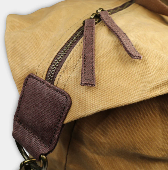 Waxed Canvas Weekender with Vault Tiger Patch