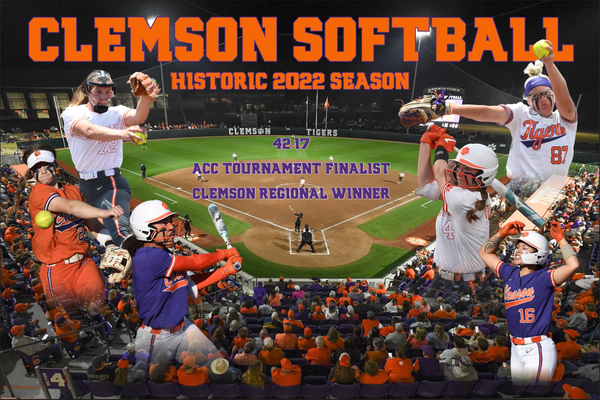 Clemson Softball Historic 2022 Season Poster