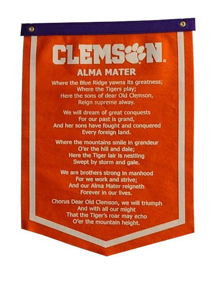 Clemson Alma Mater Banner