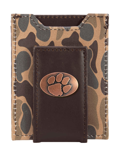 Clemson Old School Camo Front Pocket Wallet