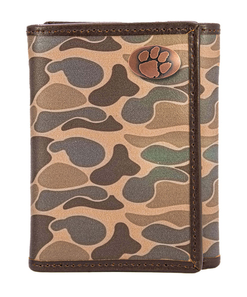 Clemson Old School Camo Tri-Fold Wallet