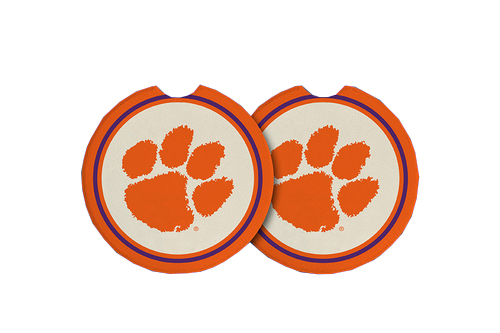 Clemson Car Coasters - Set of 2