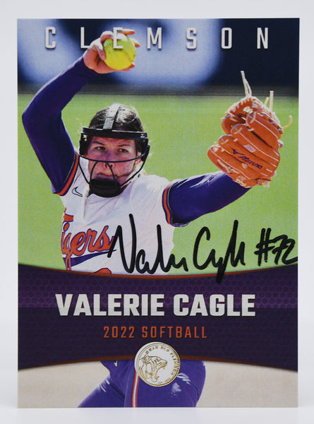 Signed Valerie Cagle Dear Old Clemson Card