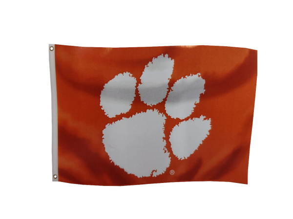 Clemson Applique Tiger Paw Flag