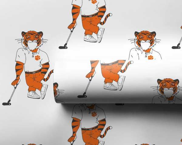 Clemson Golf Wrapping Paper