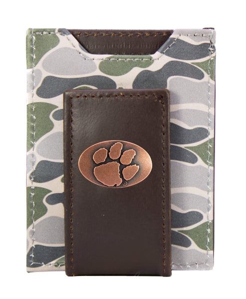 Clemson Old School Camo Front Pocket Wallet