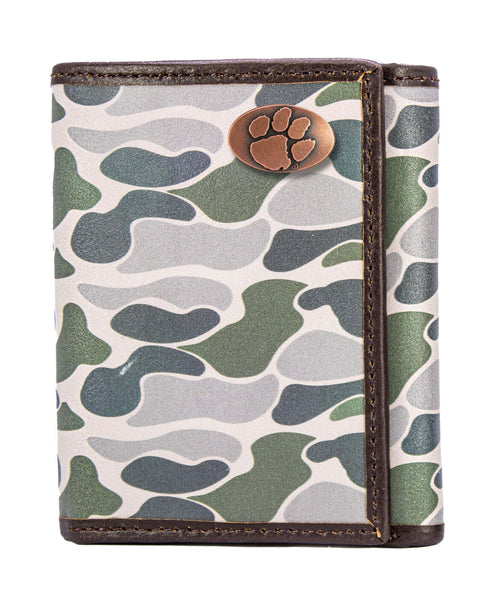 Clemson Old School Camo Tri-Fold Wallet