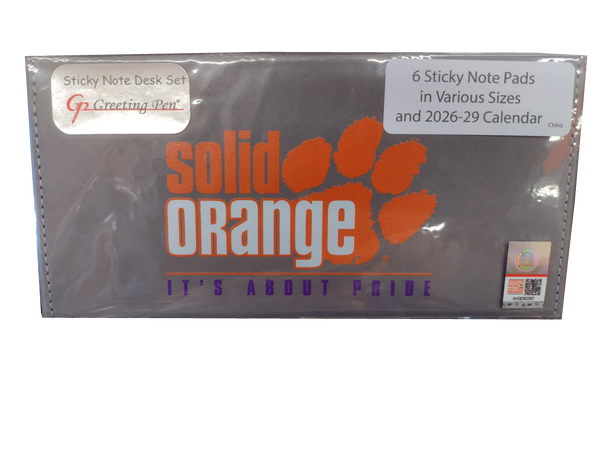 Clemson Sticky Note Desk Set