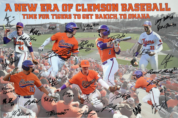 New Era of Clemson Baseball Poster Signed by 29 members