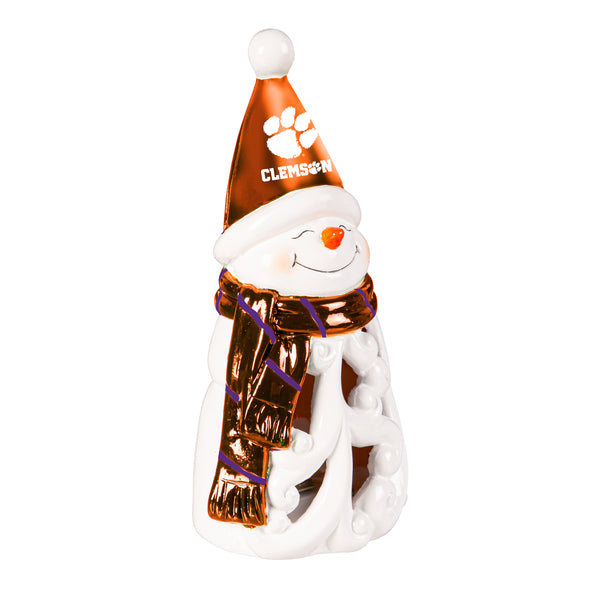 Clemson Snowman LED Figurine