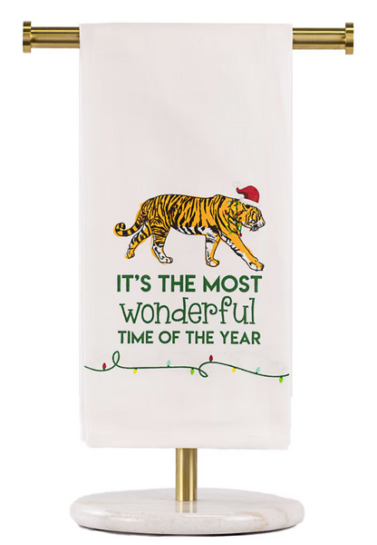 Christmas Tiger Tea Towel