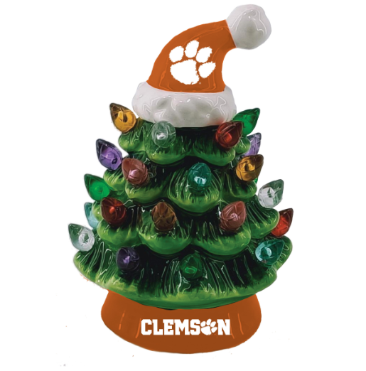 Clemson Ceramic Christmas Tree