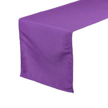 Orange Tablecloth & Purple Tablerunner Set