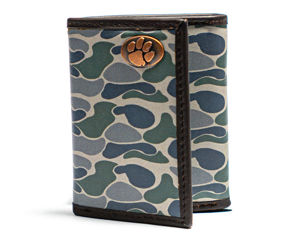 Clemson Old School Camo Tri-Fold Wallet