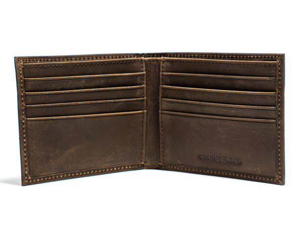 Leather Wallet with Embossed Paw