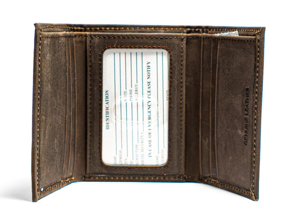 Leather Wallet with Embossed Paw